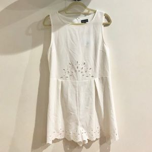 NWT top shop lazer cut white romper